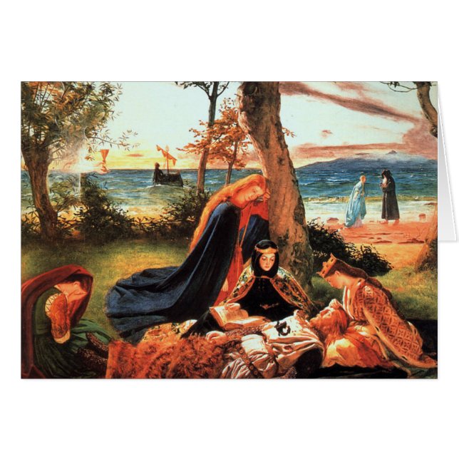 Döden av kungen Arthur Hälsningskort (Framsidan Horizontal)