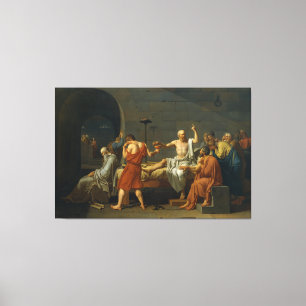 Döden av Socrates av Jacques-Louis David 1787 Canvastryck