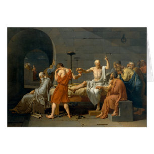 Döden av Socrates av Jacques-Louis David Hälsningskort