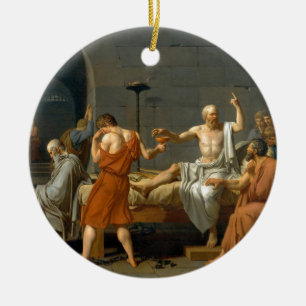 Döden av Socrates av Jacques-Louis David Julgransprydnad Keramik