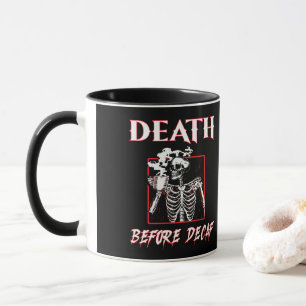 Döden före Kaffe utan Koffein Mugg