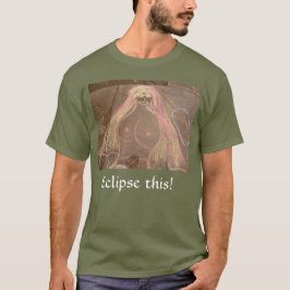 Döden hippie dam teckning i kalk! t shirt