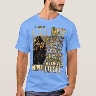 Döden jag är en juli-kille jag har tre sidor. t shirt