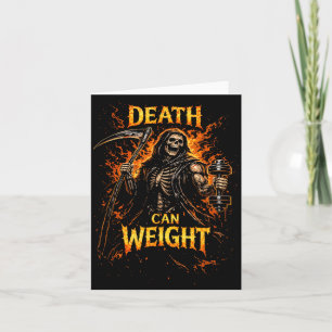 Döden kan inte väga rolig grim reaper skelett kort