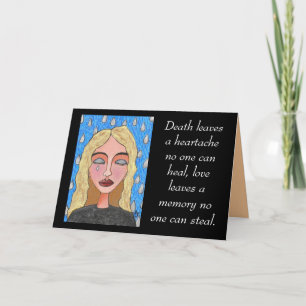 Döden lämnar en hjärtesak... - sympatikort kort