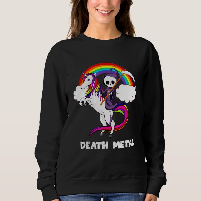 Döden Metall Sten Kärlek Regbow Grim Reaper Riding T Shirt (Framsida)