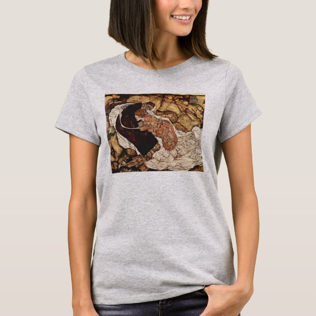 Döden och flickan av Egon Schiele Tee Shirt (Framsida)