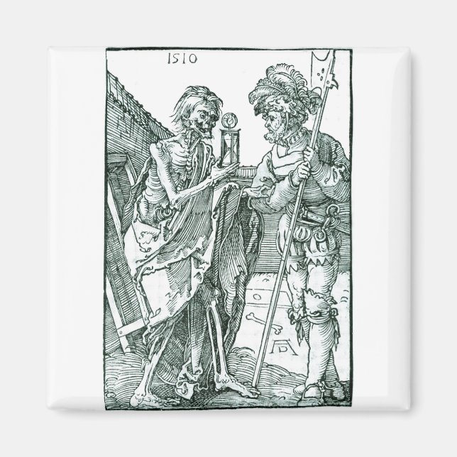 Döden och Landsknecht - Albrecht Durer - c1510 Magnet (Framsidan)