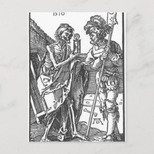 Döden och Landsknecht av Albrecht Durer Vykort