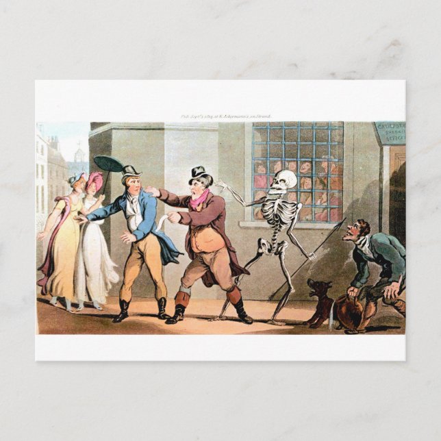 Döden samlar in hans vykort (Framsida)