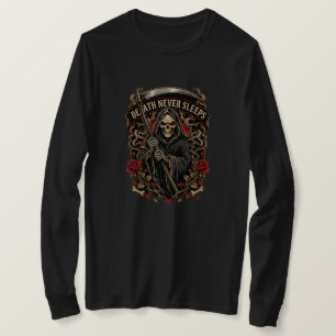 Döden sover aldrig långärmad t shirt