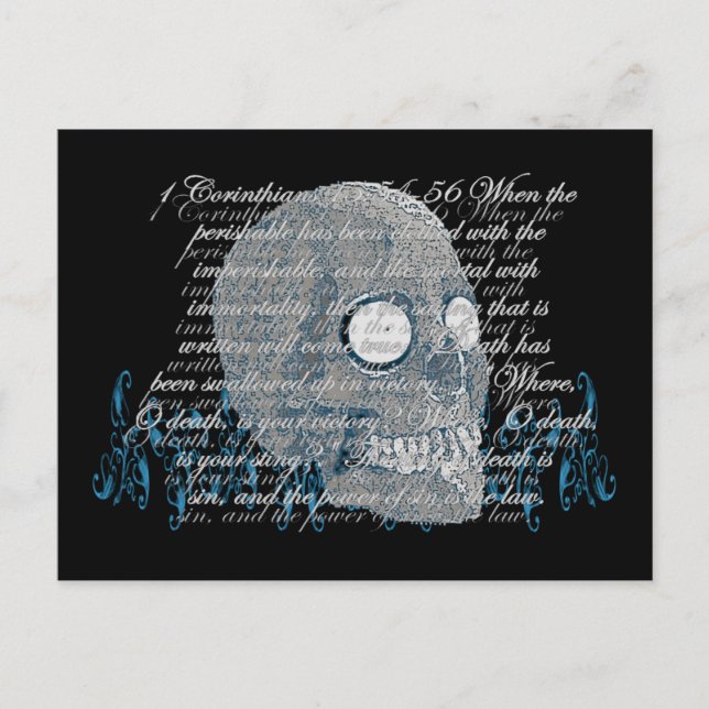 Döden, var är din Sting? 15:54-56 Vykort (Framsida)