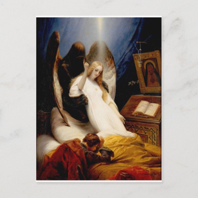 Dödens ängel (1851) vykort (Framsida)