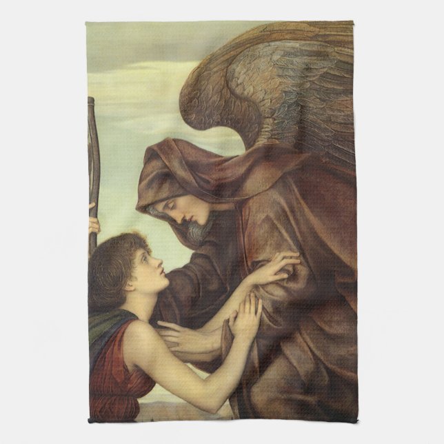 Dödens ängel av Evelyn De Morgan Kökshandduk (Vertikal)