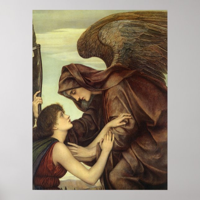Dödens ängel av Evelyn De Morgan Poster (Framsidan)