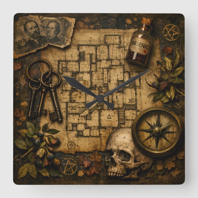 Dödens Arkitekt: H.H. Holmes Mordslott  Fyrkantig Klocka (Framsida)