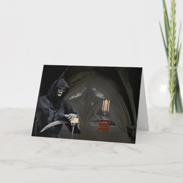 Dödens Brev Halloween Helgkort (Framsida)