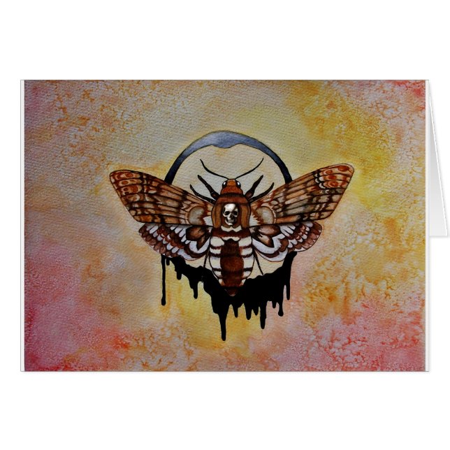 Dödens chef Hawk Moth Hälsningskort (Framsidan Horizontal)