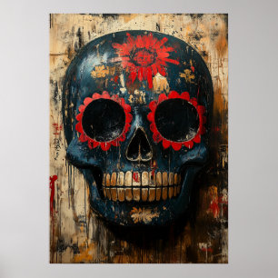 Dödens dag Dödskalle Mask – Mexikansk Kultur Poster