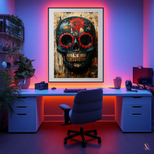 Dödens Dag Skalle Mask – Mexikansk Kultur Poster