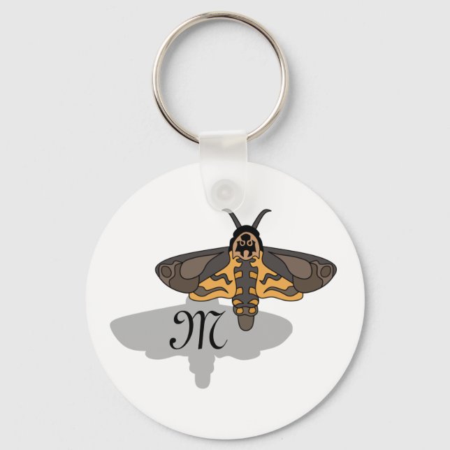Dödens Hawk Head Moth Monogram Nyckelring (Framsida)