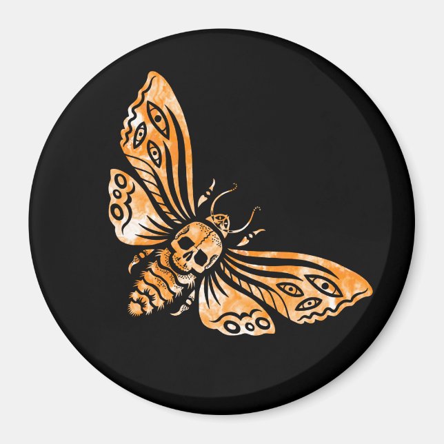 Dödens huvud Moth Magnet (Framsidan)