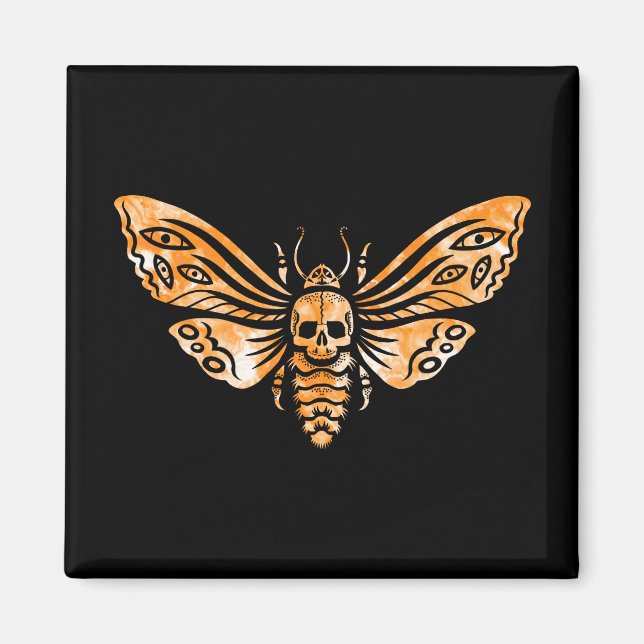 Dödens huvud Moth Magnet (Framsidan)