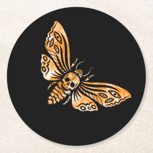 Dödens huvud Moth Underlägg Papper Rund
