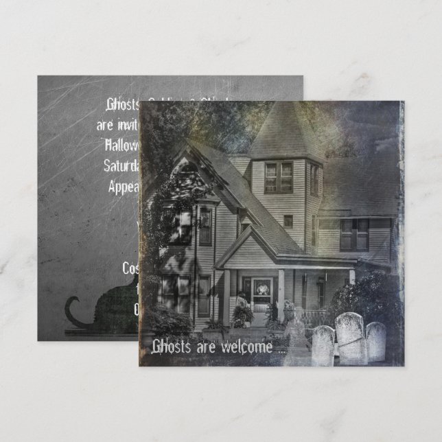 Dödens natt inbjudningar (Fram/baksida)