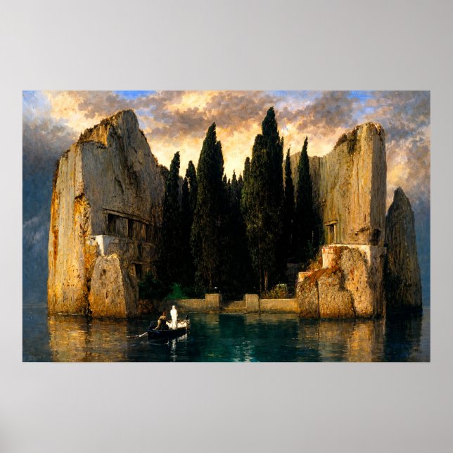 Dödens ö av Arnold Böcklin Poster (Framsidan)