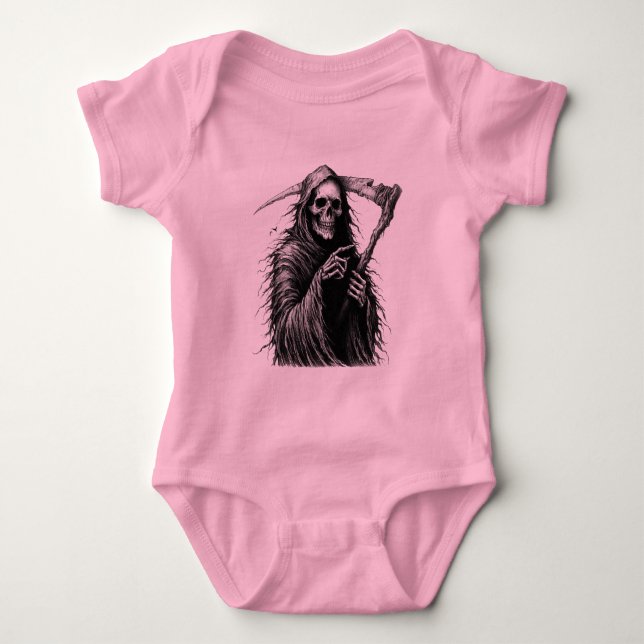 Dödens skära Halloween gotisk mörk konst T Shirt (Framsida)