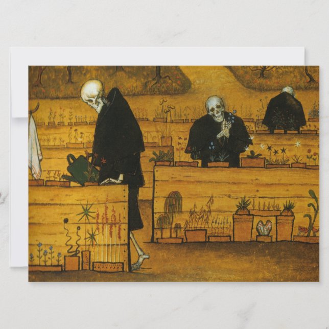 Dödens trädgård (av Hugo Simberg) Kort (Framsida)