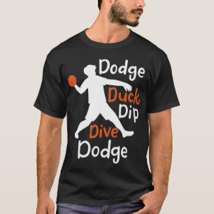 Dodge Anka Dip Dive Dodge vattenfärgsutskrift hun T Shirt