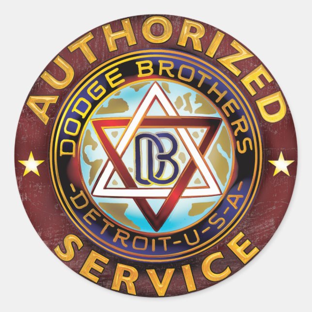 Dodge Brothers Runt Klistermärke (Framsida)