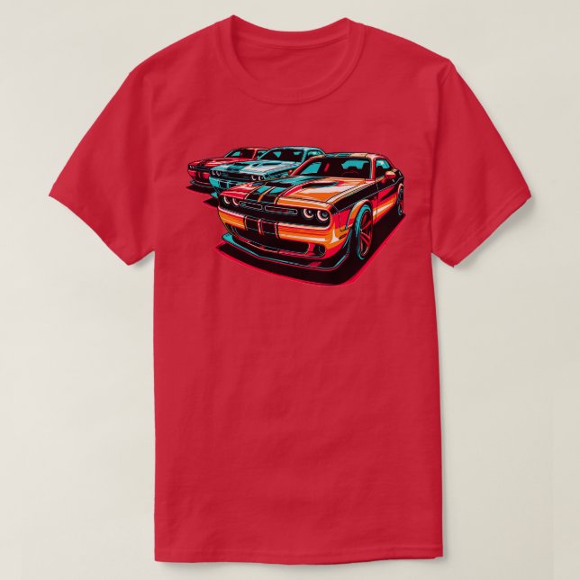 Dodge Challenger 14 T Shirt (Design framsida)