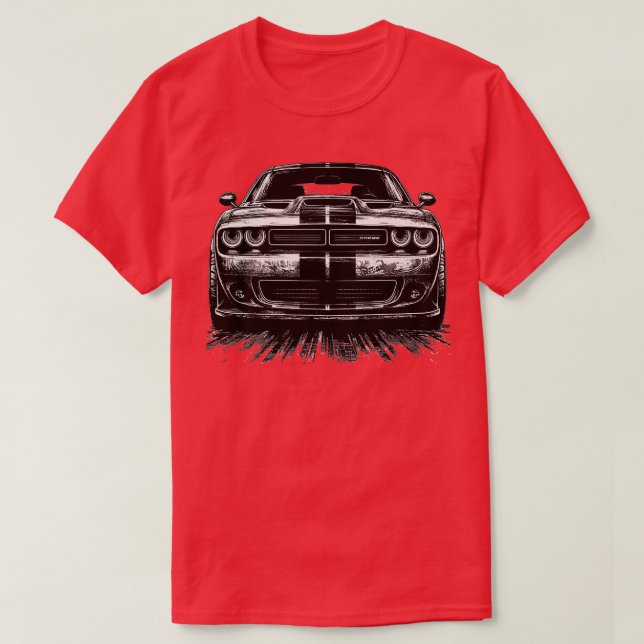 Dodge Challenger 21 T Shirt (Design framsida)