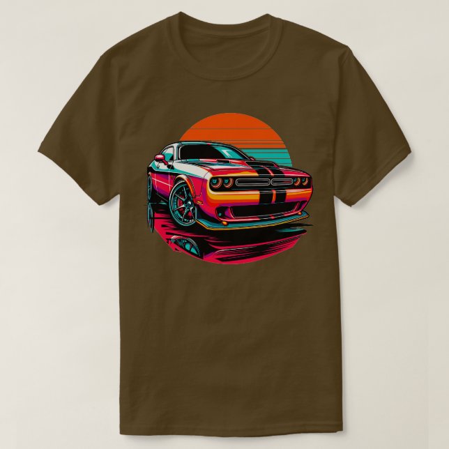 Dodge Challenger 4 T Shirt (Design framsida)