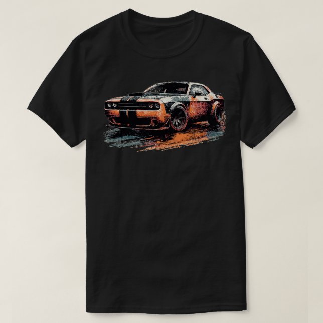 Dodge Challenger 9 T Shirt (Design framsida)