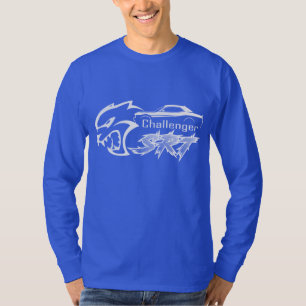Dodge Challenger Bil Kortärmad Crew Neck Svart T Shirt