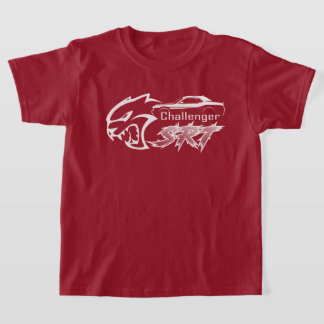 Dodge Challenger Bil Kortärmad Crew Neck Svart T Shirt