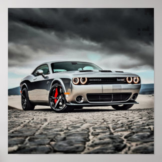 Dodge Challenger Hellcat in Nature | Poster