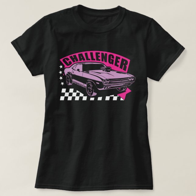 Dodge Challenger Muscle Car T-Shirt for Girls (Design framsida)