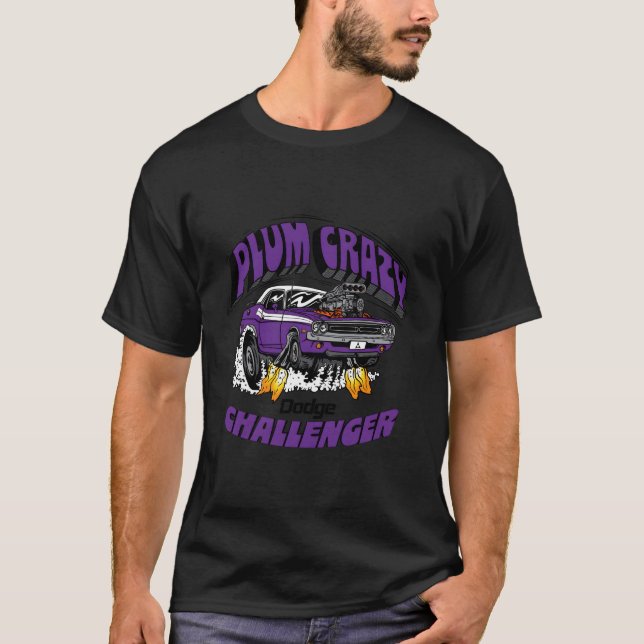 Dodge Challenger Plum Crazy Last Call T Shirt (Framsida)