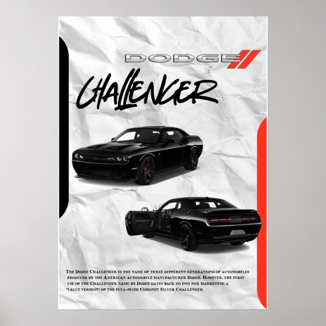Dodge Challenger Poster (Framsidan)