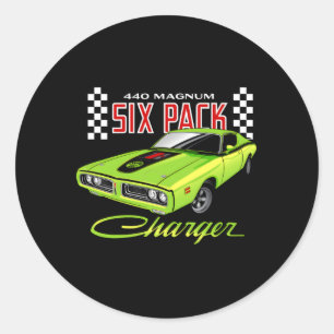 Dodge Charger 440 Magnum Six Pack Runt Klistermärke