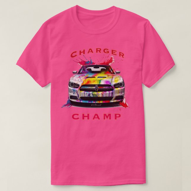 Dodge Charger Champ T Shirt (Design framsida)