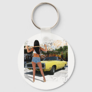 Dodge Charger Chick Nyckelring
