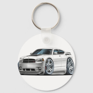 Dodge Charger Daytona White Car Nyckelring