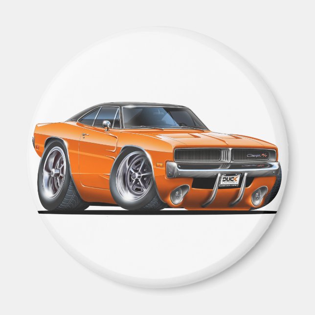 Dodge Charger-Orange Magnet (Framsidan)