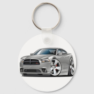 Dodge Charger RT Silver bil Nyckelring